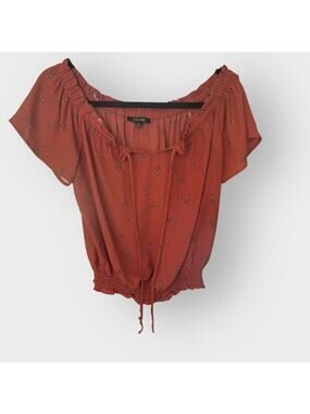 Papermoon off shoulder smocked blouse